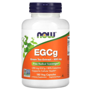Thuốc bổ NOW Foods EGCg Green Tea Extract 400 mg 180 Veg Capsules 733739047571
