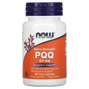 Thuốc bổ NOW Foods Extra Strength PQQ 40 mg 50 Veg Capsules 733739030733