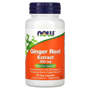Thuốc bổ NOW Foods Ginger Root Extract 250 mg 90 Veg Capsules 733739046895