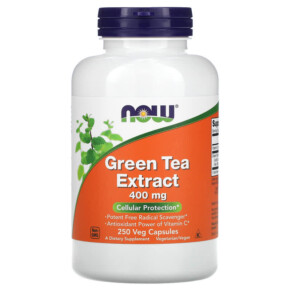 Thuốc bổ NOW Foods Green Tea Extract 400 mg 250 Veg Capsules 733739047069