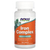 Thuốc bổ NOW Foods Iron Complex 100 Tablets 733739014405
