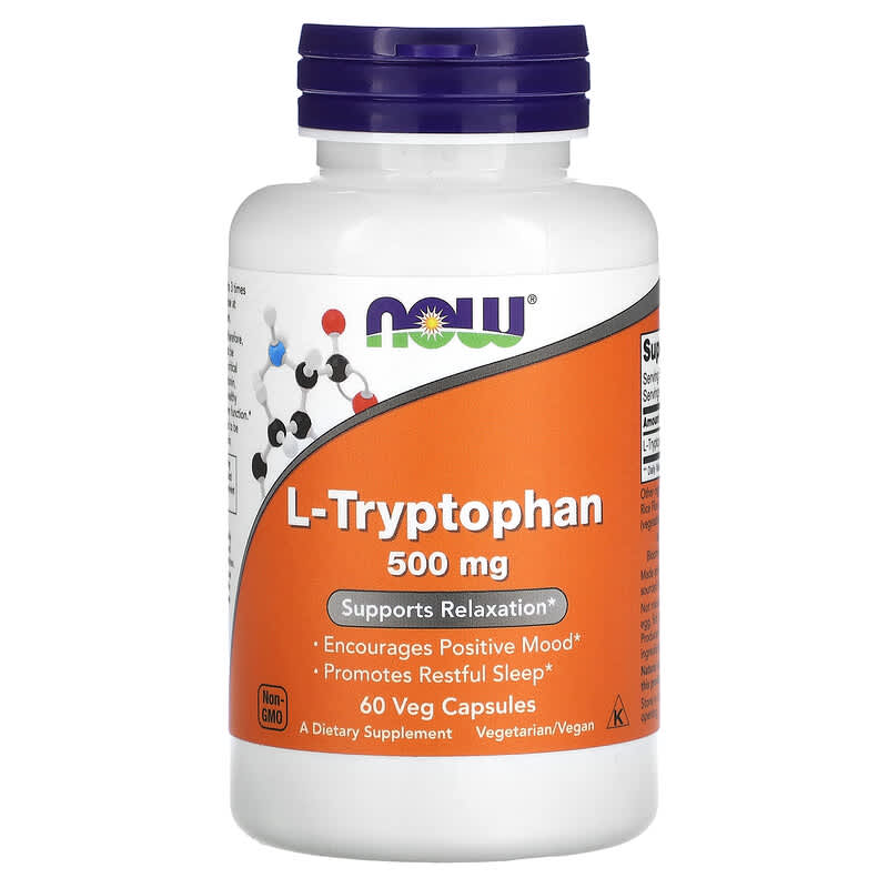 NOW Foods L-Tryptophan 500 mg 60 Veg Capsules 6 Thực phẩm chức năng NOW Foods L-Tryptophan 500 mg 60 Veg Capsules 733739001665
