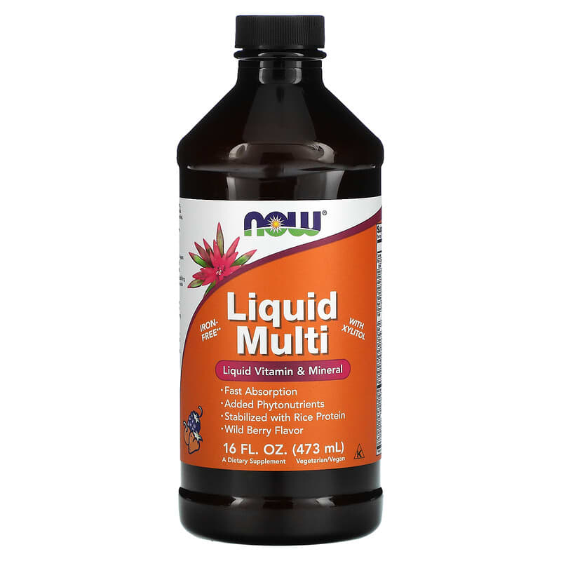 NOW Foods Liquid Multi Wild Berry 16 fl oz (473 ml) 6 Thực phẩm chức năng NOW Foods Liquid Multi Wild Berry 16 fl oz (473 ml) 733739037732