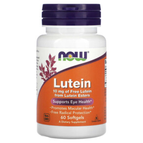 Thuốc bổ NOW Foods Lutein 10 mg 60 Softgels 733739030580