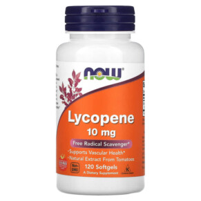 Thuốc bổ NOW Foods Lycopene 10 mg 120 Softgels 733739030610