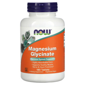 Thuốc bổ NOW Foods Magnesium Glycinate 180 Tablets 733739012890