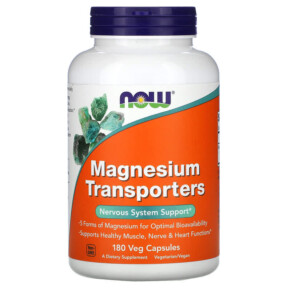 Thuốc bổ NOW Foods Magnesium Transporters 180 Veg Capsules 733739013057