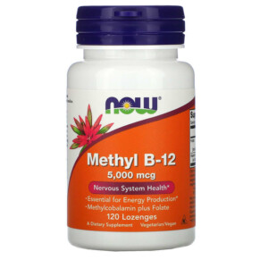 Thuốc bổ NOW Foods Methyl B-12 5000 mcg 120 Lozenges 733739004932