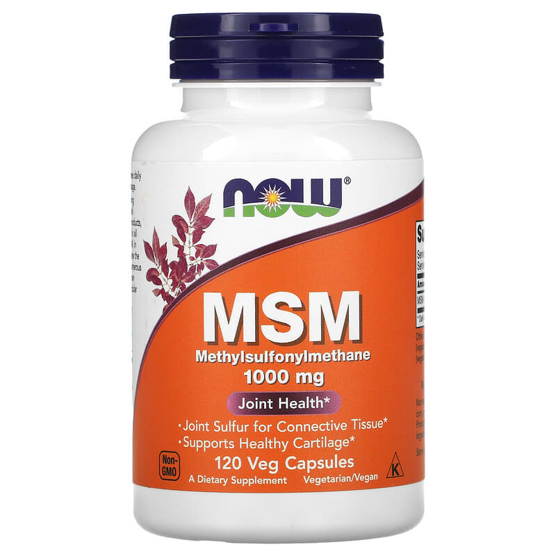 NOW Foods MSM Methylsulfonylmethane 1.000 mg 120 Veg Capsules 6 Thực phẩm chức năng NOW Foods MSM Methylsulfonylmethane 1.000 mg 120 Veg Capsules 733739021205