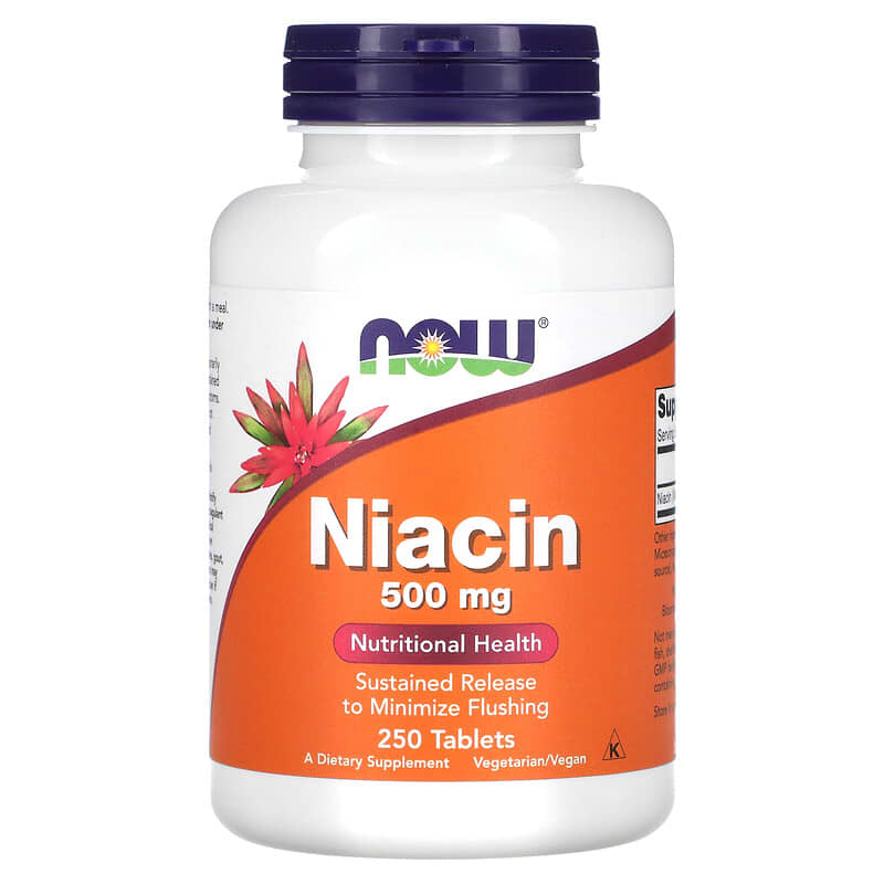 NOW Foods Niacin 500 mg 250 Tablets 6 Thực phẩm chức năng NOW Foods Niacin 500 mg 250 Tablets 733739004826