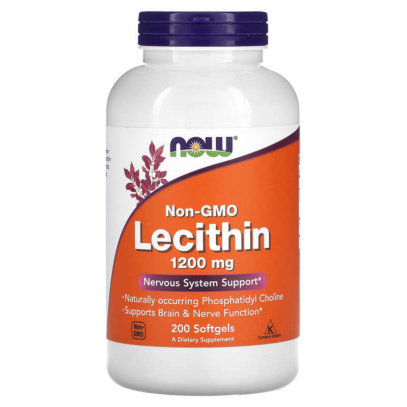 NOW Foods Non-GMO Lecithin 1.200 mg 200 Softgels 6 Thực phẩm chức năng NOW Foods Non-GMO Lecithin 1.200 mg 200 Softgels 733739022127