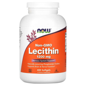 Thuốc bổ NOW Foods Non-GMO Lecithin 1.200 mg 400 Softgels 733739022141