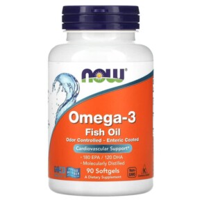 Thuốc bổ NOW Foods Omega-3 Fish Oil 90 Softgels 733739016560