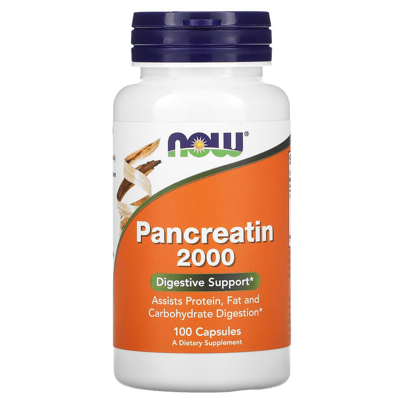 NOW Foods Pancreatin 2000 100 Capsules 6 Thực phẩm chức năng NOW Foods Pancreatin 2000 100 Capsules 733739029454