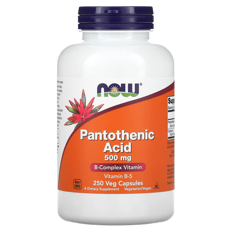 NOW Foods Pantothenic Acid 500 mg 250 Veg Capsules 6 Thực phẩm chức năng NOW Foods Pantothenic Acid 500 mg 250 Veg Capsules 733739004888