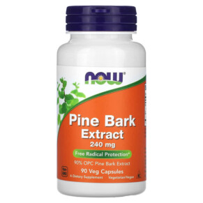 Thuốc bổ NOW Foods Pine Bark Extract 240 mg 90 Veg Capsules 733739033642