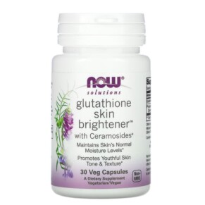 Thuốc bổ NOW Foods Solutions Glutathione Skin Brightener 30 Veg Capsules 733739033789