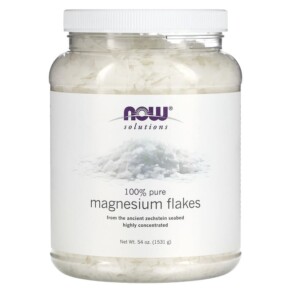 Thuốc bổ NOW Foods Solutions Magnesium Flakes 100% Pure 54 oz (1531 g) 733739077387