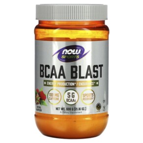 Thuốc bổ NOW Foods Sports BCAA Blast Natural Raspberry 21.16 oz (600 g) 733739002181