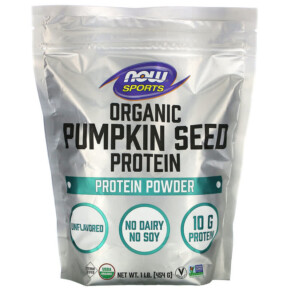 Thuốc bổ NOW Foods Sports Organic Pumpkin Seed Protein Powder Unflavored 1 lb (454 g) 733739022271