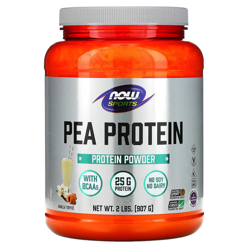 NOW Foods Sports Pea Protein Vanilla Toffee 2 lbs (907 g) 6 Thực phẩm chức năng NOW Foods Sports Pea Protein Vanilla Toffee 2 lbs (907 g) 733739021342