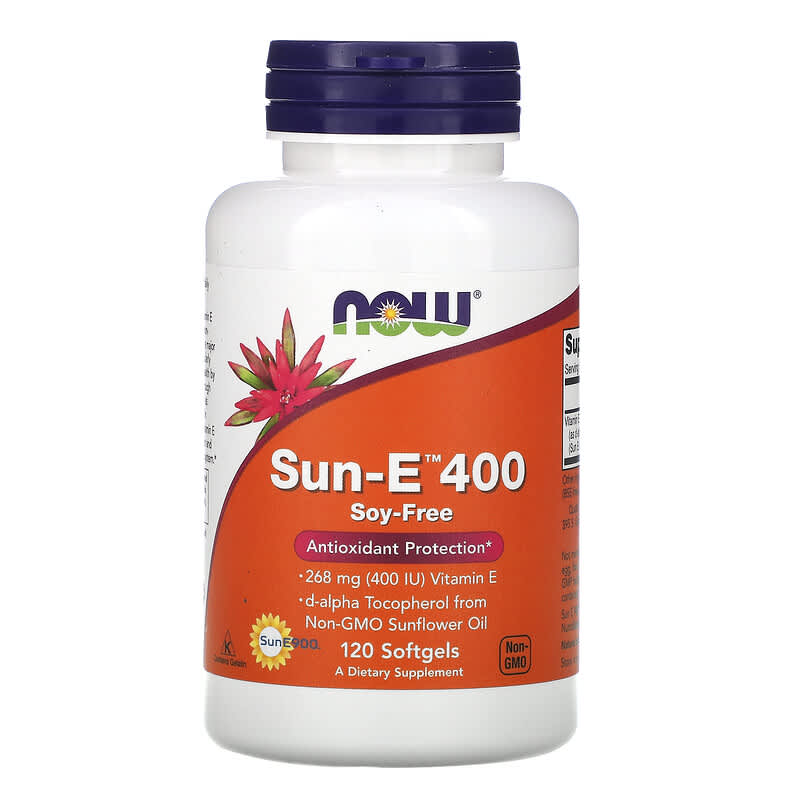 NOW Foods Sun-E 400 120 Softgels 6 Thực phẩm chức năng NOW Foods Sun-E 400 120 Softgels 733739009364