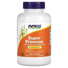 Thuốc bổ NOW Foods Super Primrose Evening Primrose Oil 1.300 mg 120 Softgels 733739017574