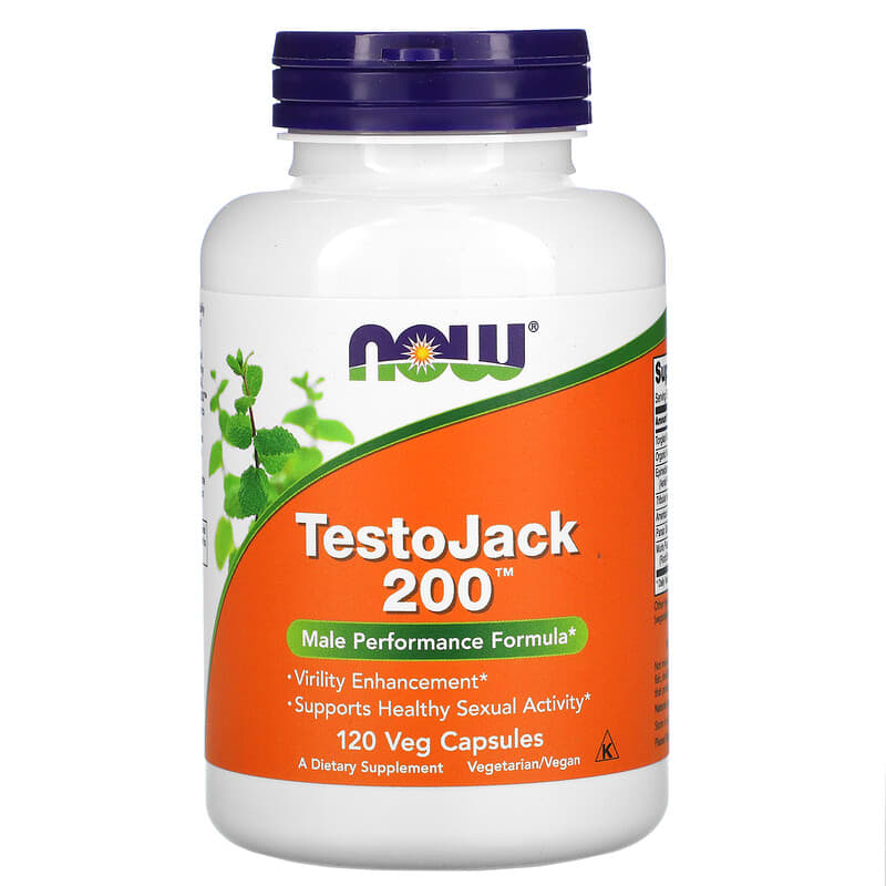 NOW Foods TestoJack 200 120 Veg Capsules 6 Thực phẩm chức năng NOW Foods TestoJack 200 120 Veg Capsules 733739021977