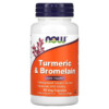 Thuốc bổ NOW Foods Turmeric & Bromelain 90 Veg Capsules 733739031105