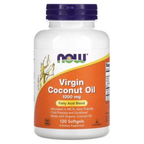 Thuốc bổ NOW Foods Virgin Coconut Oil 1.000 mg 120 Softgels 733739017185
