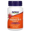 Thuốc bổ NOW Foods Vitamin D-3 50 mcg (2.000 IU) 30 Softgels 733739003553