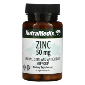 Thuốc bổ NutraMedix Zinc Immune Skin and Antioxidant Support 50 mg 60 Vegetarian Capsules 728650099303
