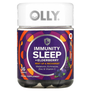 Thuốc bổ OLLY Immunity Sleep + Elderberry Midnight Berry 36 Gummies 850004462157