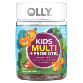 Thuốc bổ OLLY Kids Multi + Probiotic Yum Berry Punch 100 Gummies 852933008048