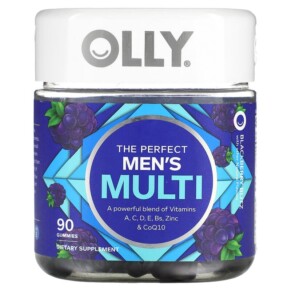 Thuốc bổ OLLY The Perfect Men's Multi Blackberry Blitz 90 Gummies 858158005022