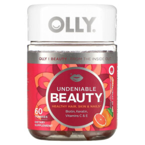 Thuốc bổ OLLY Undeniable Beauty Grapefruit Glam 60 Gummies 858158005077