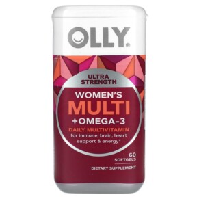 Thuốc bổ OLLY Women's Multi + Omega-3 Daily Multivitamin Ultra Strength 60 Softgels 850004462645