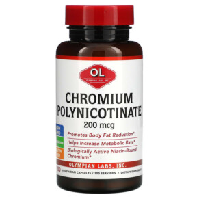 Thuốc bổ Olympian Labs Chromium Polynicotinate 200 mcg 100 Vegetarian Capsules 710013003805