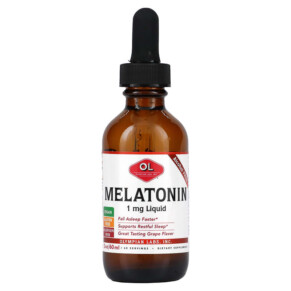 Thuốc bổ Olympian Labs Melatonin Alcohol Free Grape 1 mg 2 oz (60 ml) 710013910974