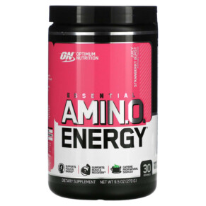 Thuốc bổ Optimum Nutrition ESSENTIAL AMIN.O. ENERGY Juicy Strawberry Burst 9.5 oz (270 g) 748927059144