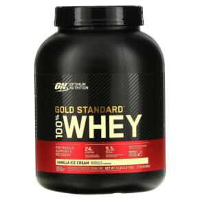 Thuốc bổ Optimum Nutrition Gold Standard 100% Whey Vanilla Ice Cream 5 lb (2.27 kg) 748927028706