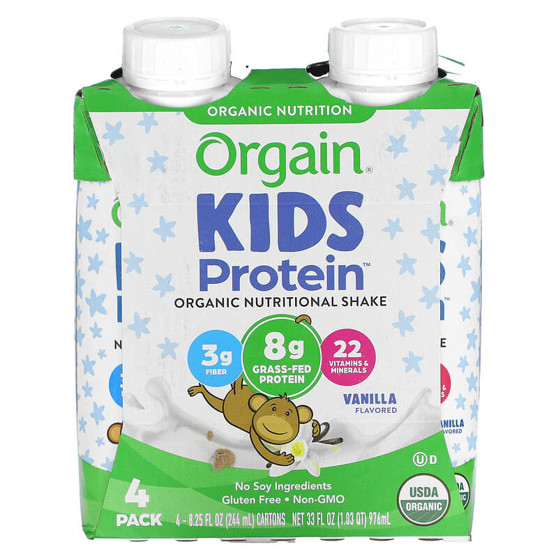 Orgain Kids Protein Organic Nutritional Shake Vanilla 4 Pack 8.25 fl oz (244 ml) Each 6 Thực phẩm chức năng Orgain Kids Protein Organic Nutritional Shake Vanilla 4 Pack 8.25 fl oz (244 ml) Each 851770003094