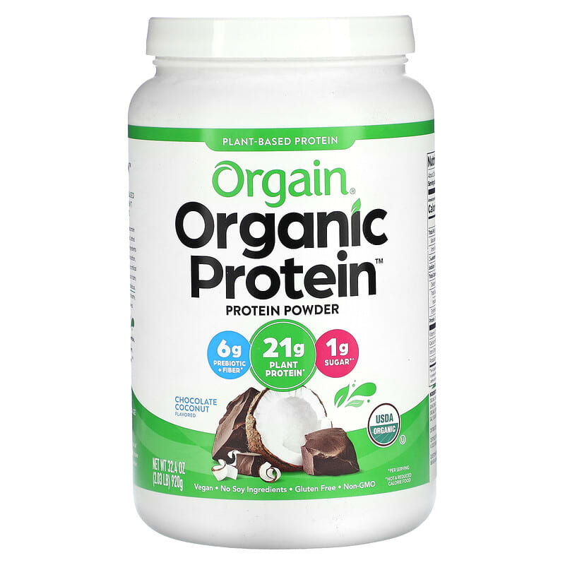 Orgain Organic Protein Powder Plant Based Chocolate Coconut 32.4 oz (920 g) 6 Thực phẩm chức năng Orgain Organic Protein Powder Plant Based Chocolate Coconut 32.4 oz (920 g) 851770007559