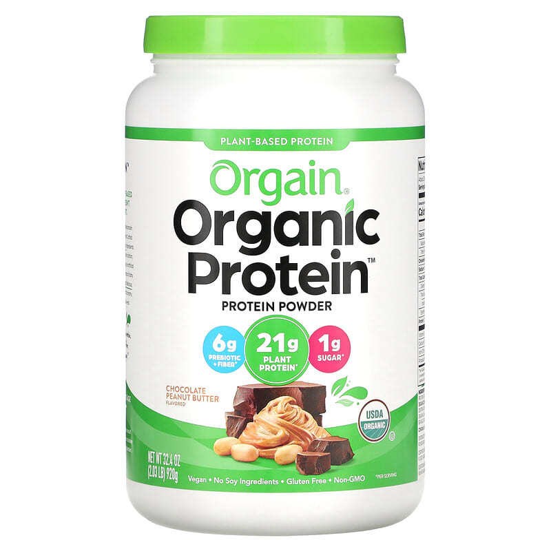Orgain Organic Protein Powder Plant Based Chocolate Peanut Butter 2.03 lb (920 g) 6 Thực phẩm chức năng Orgain Organic Protein Powder Plant Based Chocolate Peanut Butter 2.03 lb (920 g) 851770006026