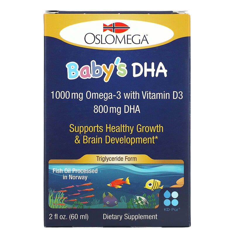Oslomega Baby’s DHA with Vitamin D3 2 fl oz (60 ml) 6 Thực phẩm chức năng Oslomega Baby’s DHA with Vitamin D3 2 fl oz (60 ml) 898220013920