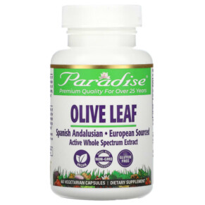 Thuốc bổ Paradise Herbs Olive Leaf 60 Vegetarian Capsules 601944777340