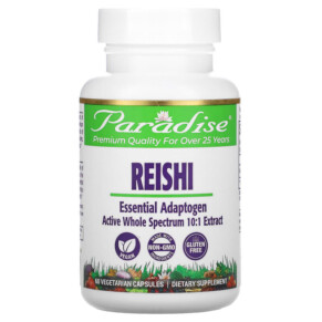 Thuốc bổ Paradise Herbs Reishi 60 Vegetarian Capsules 601944777432