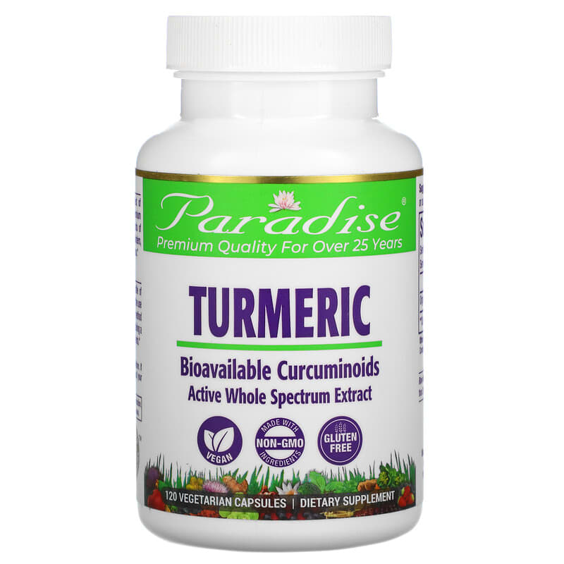 Paradise Herbs Turmeric 250 mg 120 Vegetarian Capsules 6 Thực phẩm chức năng Paradise Herbs Turmeric 250 mg 120 Vegetarian Capsules 601944777623