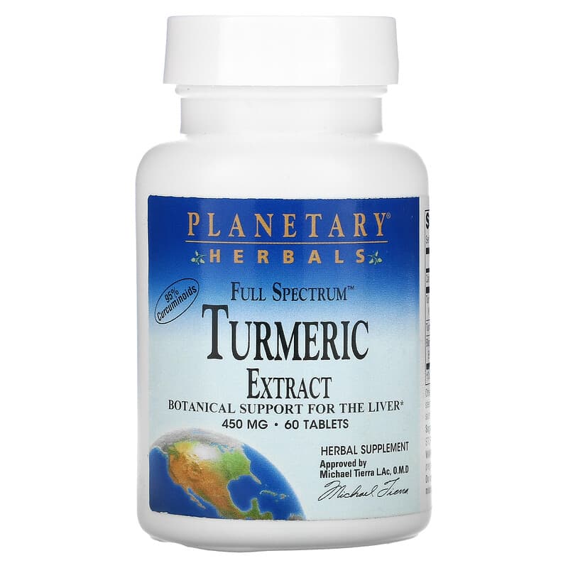 Planetary Herbals Full Spectrum Turmeric Extract 450 mg 60 Tablets 6 Thực phẩm chức năng Planetary Herbals Full Spectrum Turmeric Extract 450 mg 60 Tablets 021078103981