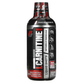 Thuốc bổ ProSupps L-Carnitine 3000 Liquid Shots Dragonfruit 3.000 mg 16 fl oz (473 ml) 818253029729